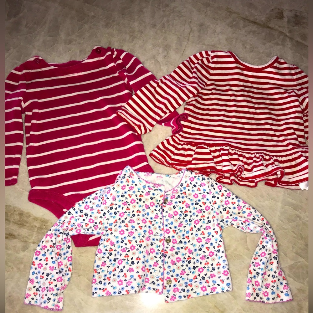 12 month girls GAP shirt bundle